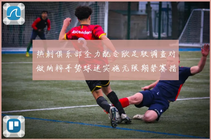 热刺俱乐部全力配合欧足联调查对做纳粹手势球迷实施无限期禁赛措施